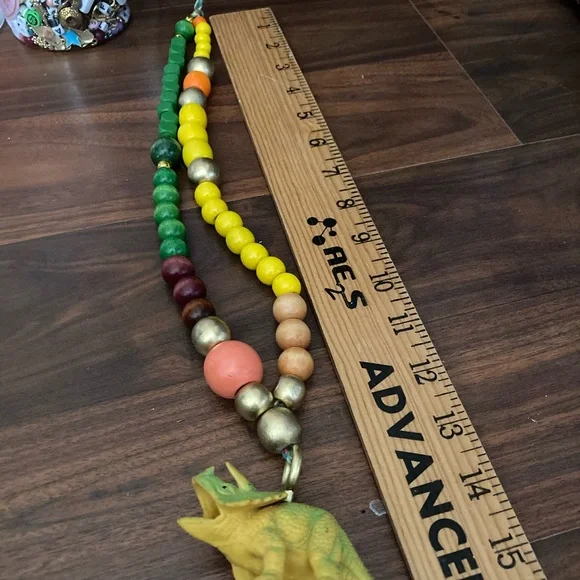 Colorful Dinosaur Beaded Necklace - Picture 2 of 2